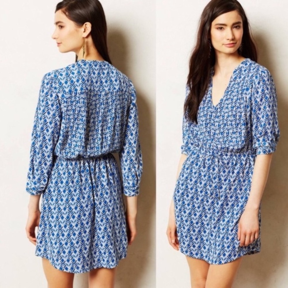 Anthropologie Maeve Aztec Print Blouson Dress - Picture 8 of 8